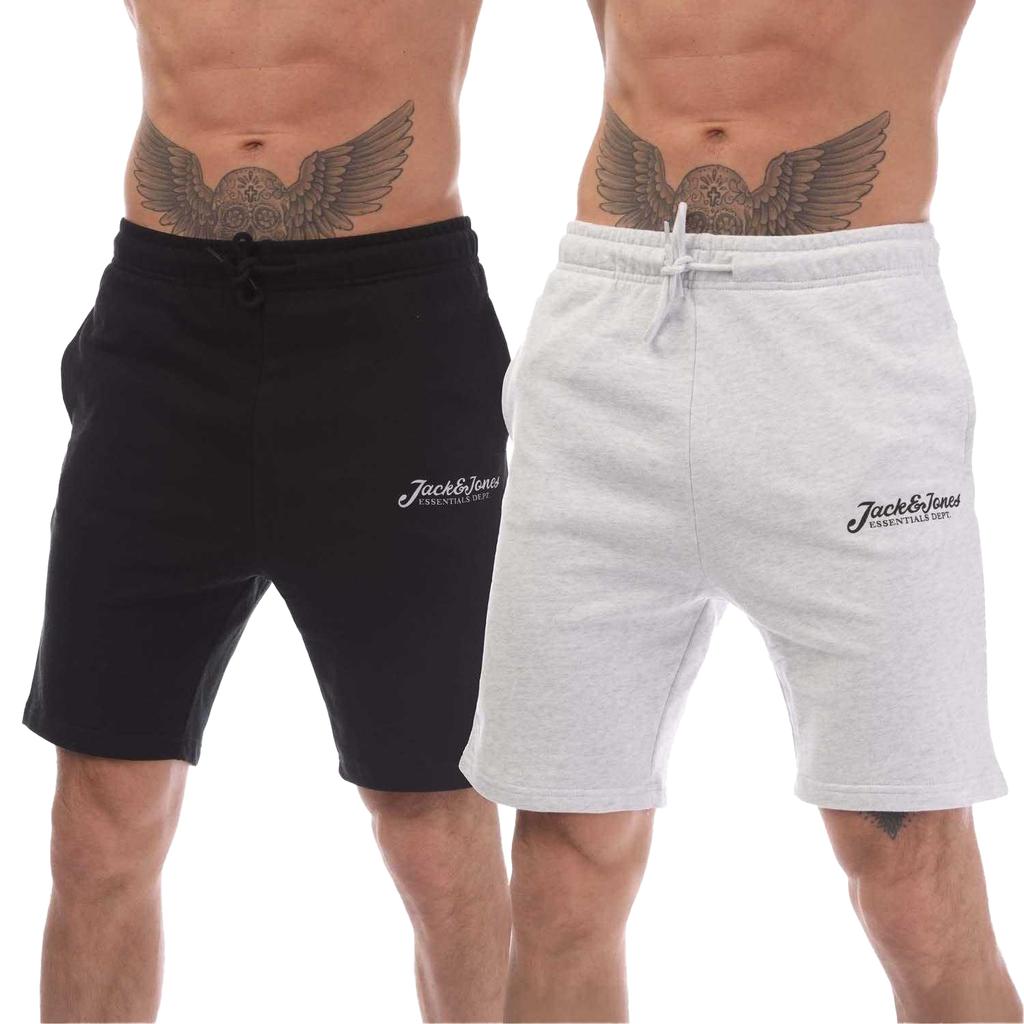 Jack And Jones Mens Gordan Beau Sweat Shorts (Pack of 2)