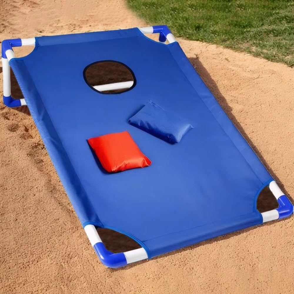 Red Blue Bean Bags Game Throwing Cornhole Game Board Portable Cornhole Set  Sports Toys