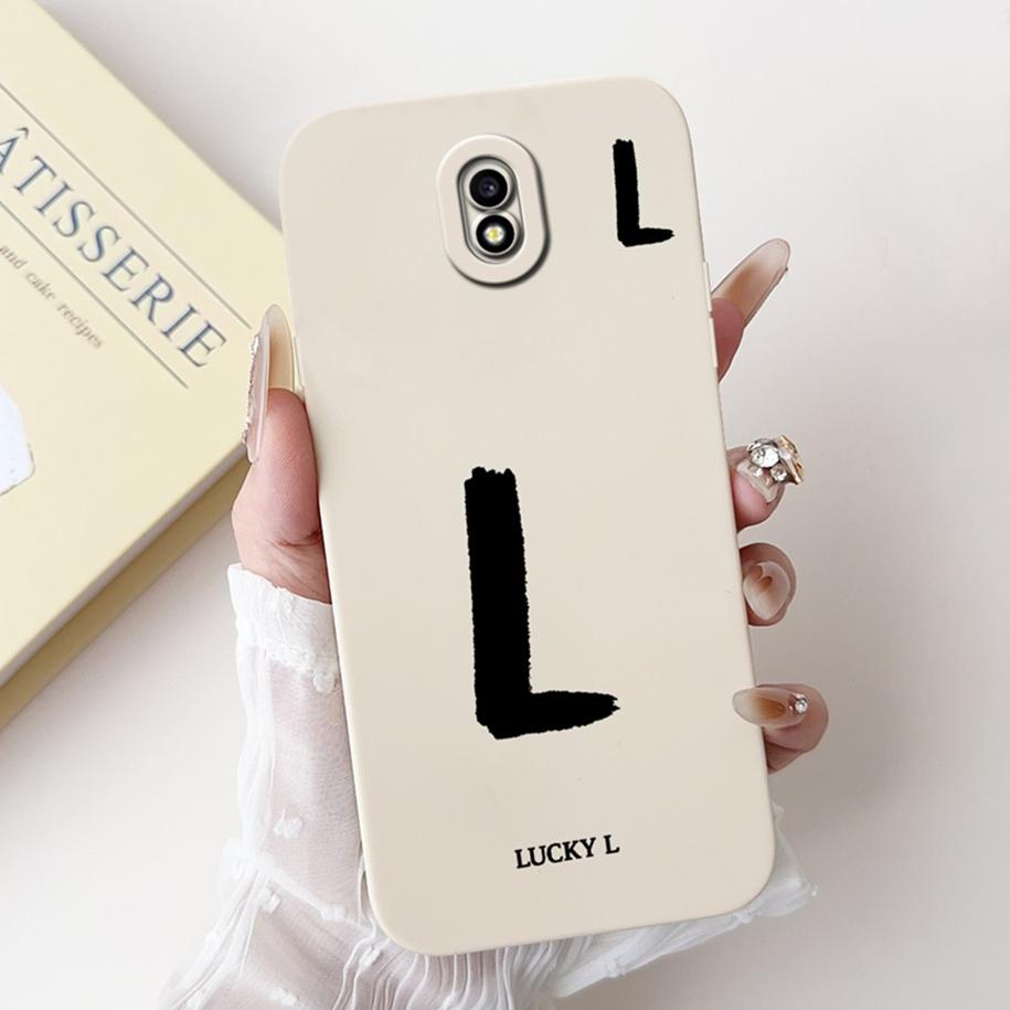 For Samsung Galaxy J7 2017 Case J730F Cover Lucky Letters Soft Silicone Protective Cover For Samsung J3 J5 Pro 2017 J7Pro Bumper