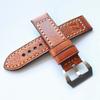 MERJUST Handmade 20MM 22MM 24MM 26MM Genuine Leather F4 Red Brown Watchband Wristband For PAM Big Pilot Strap