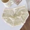 Mid Waist Underwear for Women Bow Mesh Briefs Summer Lace Seamless Panties  Female