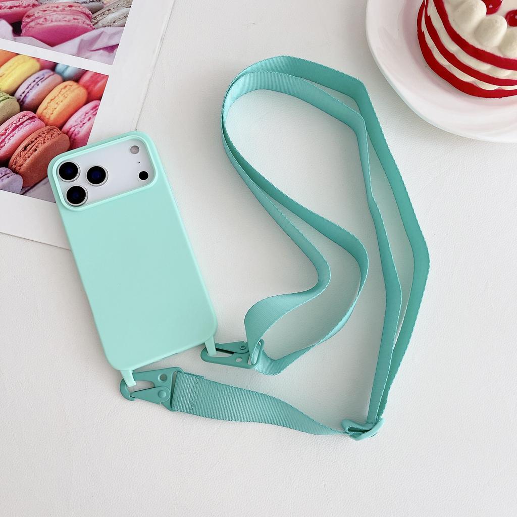 Applicable to iPhone17ProMax mobile phone case Crossbody lanyard Apple 16Pro matte 15 anti-drop 14 protective case