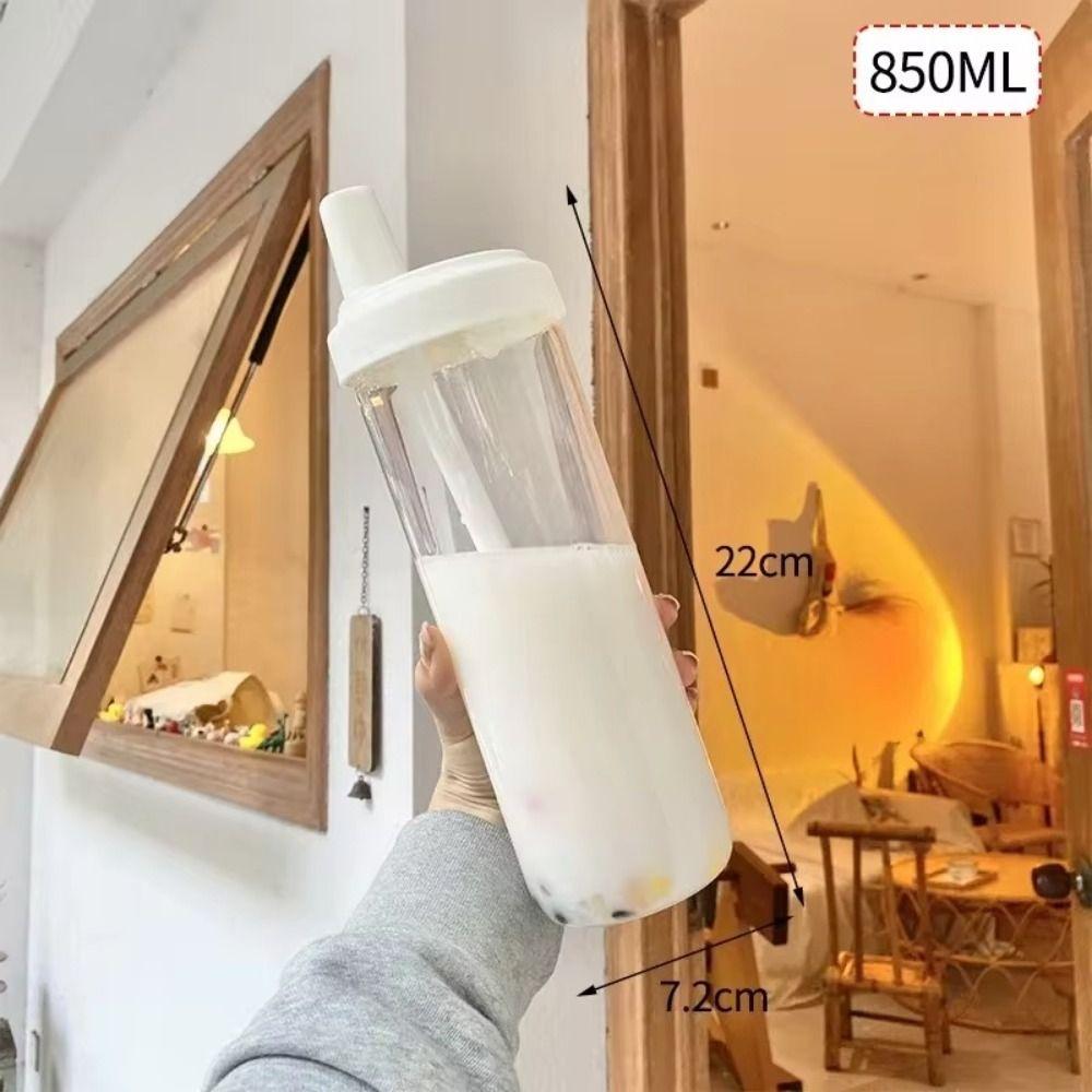 Большая емкость для соломенной чашки, прозрачная чашка с крышкой, соломенная чашка для воды, Bubble Tea Coffee