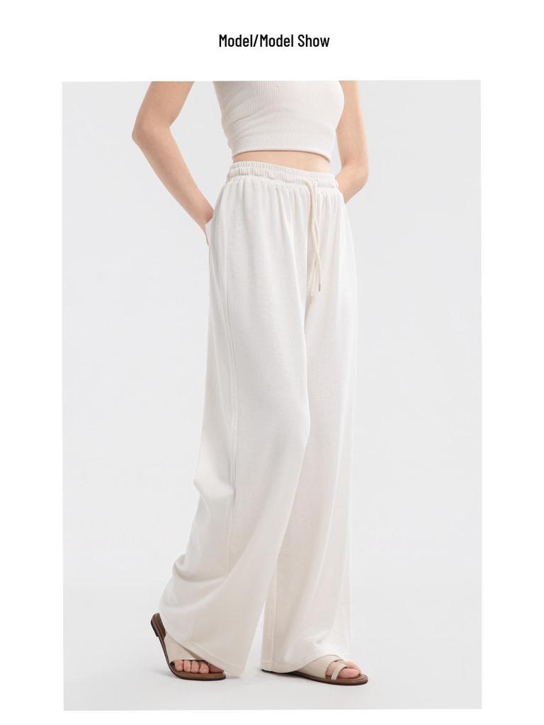 Yulu Women's Linen Straight-Leg Summer Pants - Loose, Breathable, Slimming, Versatile, and Casual Long Pants