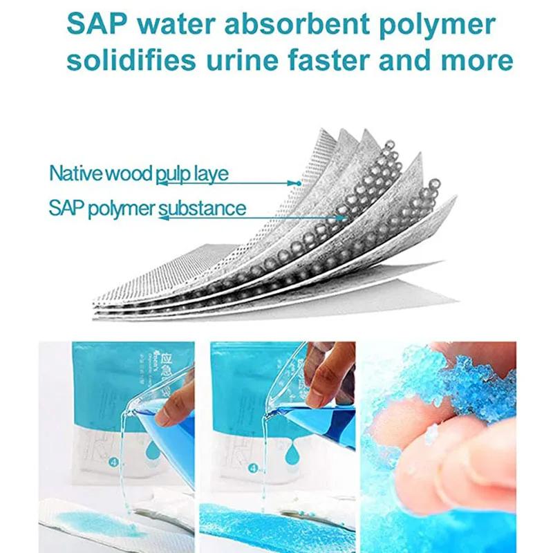 700 мл 4 шт., портативный автомобильный писсуар для путешествий на открытом воздухе, рвотные мешки, мини-мобильные туалеты, удобный одноразовый туалетный мешок унисекс