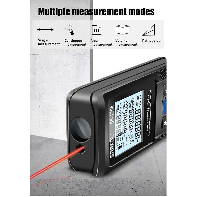 Snakol 120M Green Laser Tape Measure High Accuracy Distance Meter with Multiple Measurement Functions Electronic Ruler