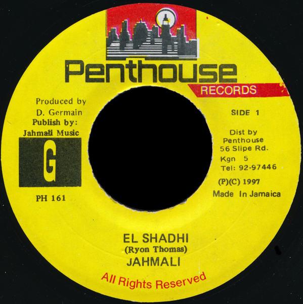 7-дюймовая пластинка JAHMALI El Shadhi PH161 Penthouse Recor 1997 Ямайка Регги Ска Даб Б/у