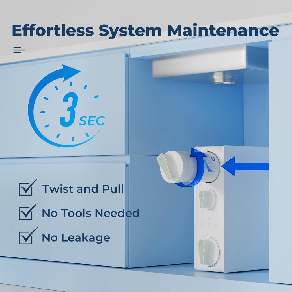 iSpring NSF Certified RO Tankless Series Reverse Osmosis Water Natural pH Alkaline Reduction 500 GPD Fast Flow Purifier, (Mineral, White)