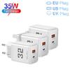 20 Вт 3 А PD+USB Дорожное зарядное устройство с вилкой US/EU/UK