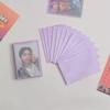 50PCS Macaron Transparent Laser Heart Card Sleeves Display Card Card Film  For Idol Photo
