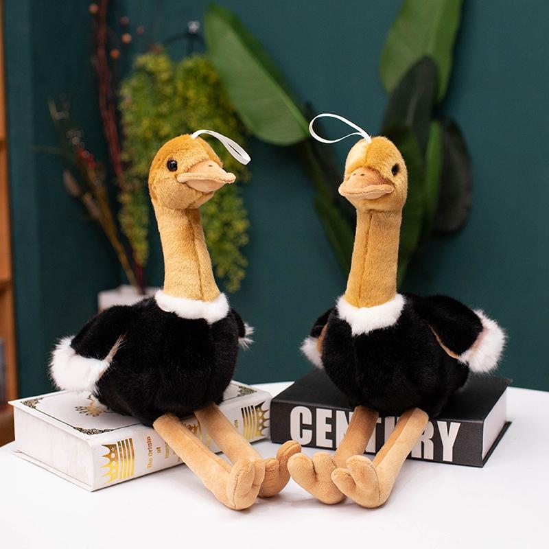 1pc 40cm Simulation Ostrich Plush Toy Stuffed Lifelike Animal Doll Soft Bird Pillow Cute Gift For Kids Girl