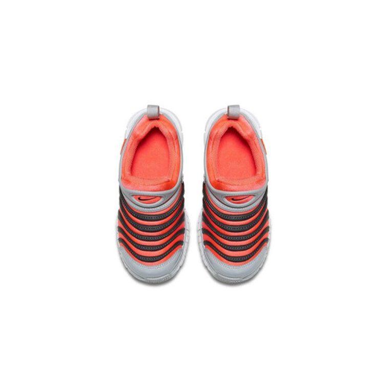 Nike Dynamo Free Низкие Детские Повседневные Кроссовки Серые Красные Дети Возраст 3 7 Лет 343738-629