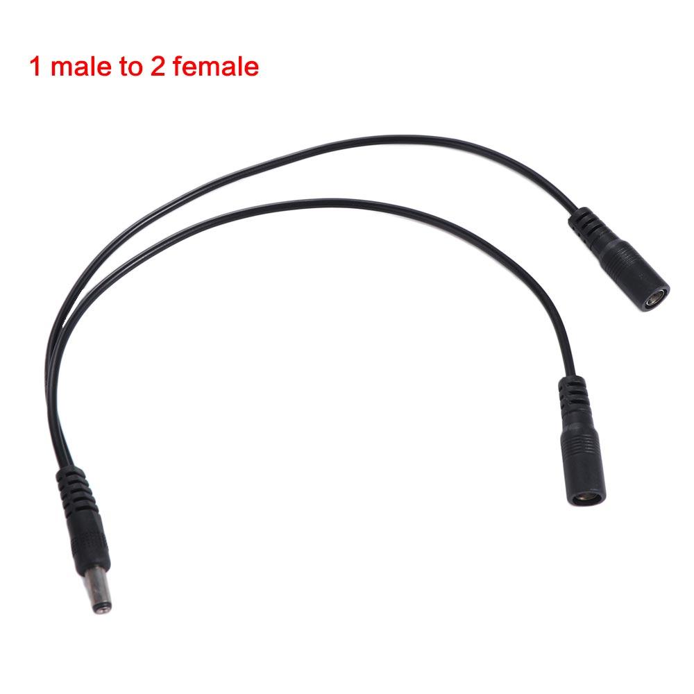 1 Female To 2 Male 1 Male To 2 Female Supply Adapter DC Power Splitter Connector One Drag Two Power Supply Line Extension Cable