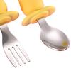 2 шт./компл., детская ложка, вилка, круглая форма, термостойкий пищевой материал, кухонная утварь для кормления детей для дома