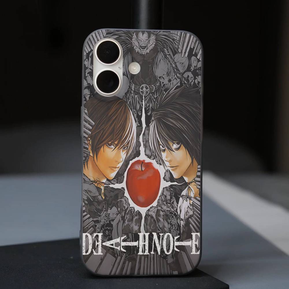 Япония Аниме Тетрадь Смерти Для IPhone 16 15 11 12 13 14 17 Pro Max PLUS Pro Мягкий Гофрированный Силиконовый Задний Чехол для Телефона