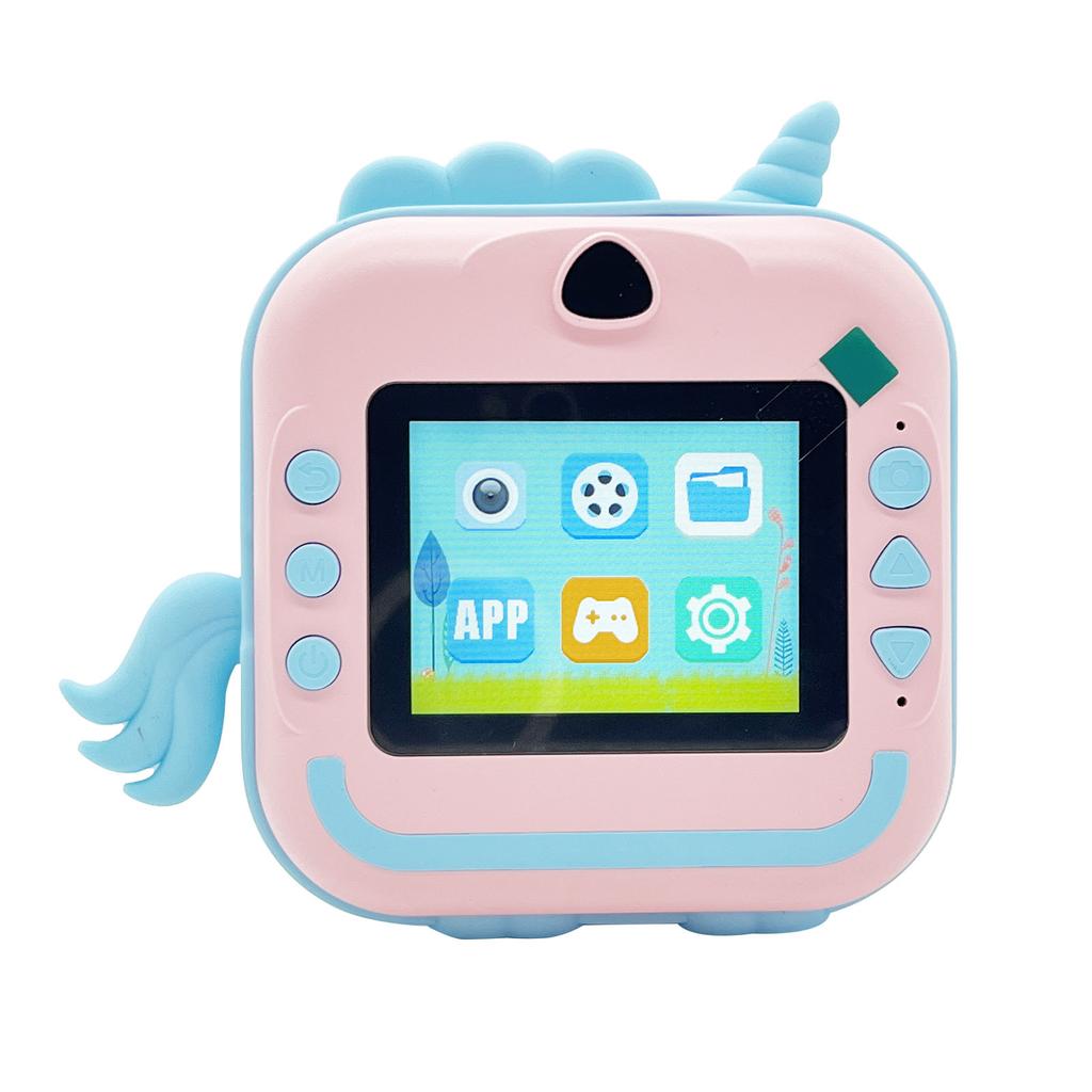 Детская камера мгновенной печати 2,4-дюймовая HD цифровая видеокамера для детей с печатной бумагой, поддержка приложения для 3-14 лет