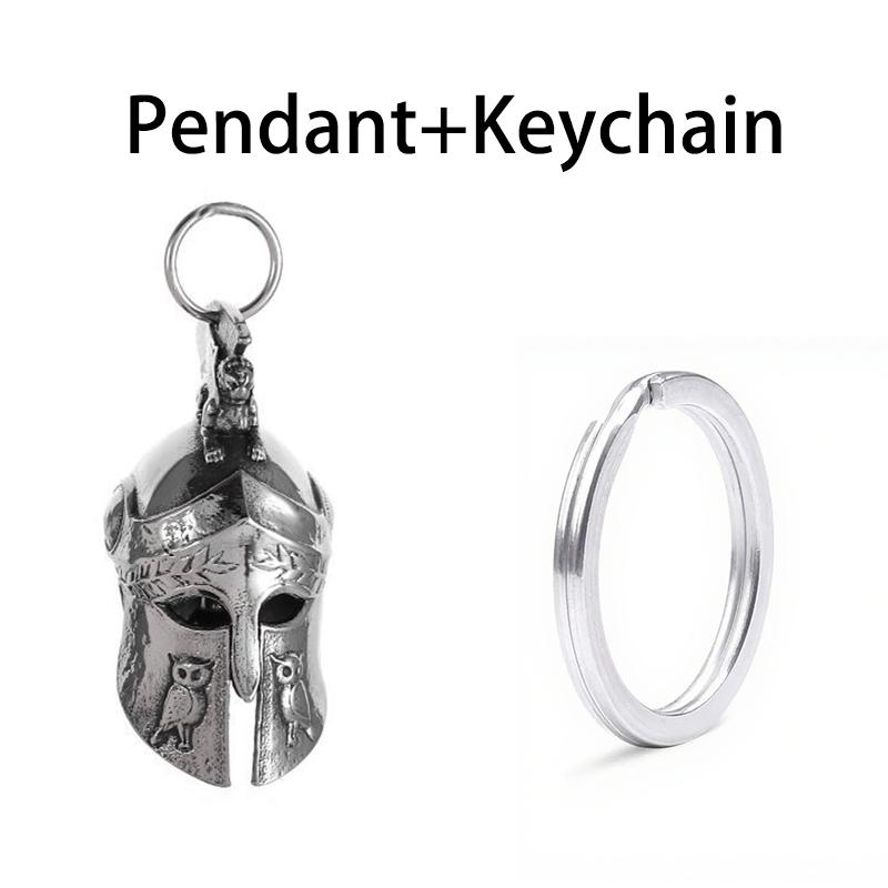 Vintage Stainless Steel Luck Bell Pendant Charm Riding Amulet Necklaces For Men Fashion Motorcycle Hip Hop Rock Party Jewelry