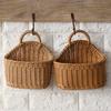 Storage Basket Breathable Minimalist Design Plastic Hanging Woven Rattan Basket for