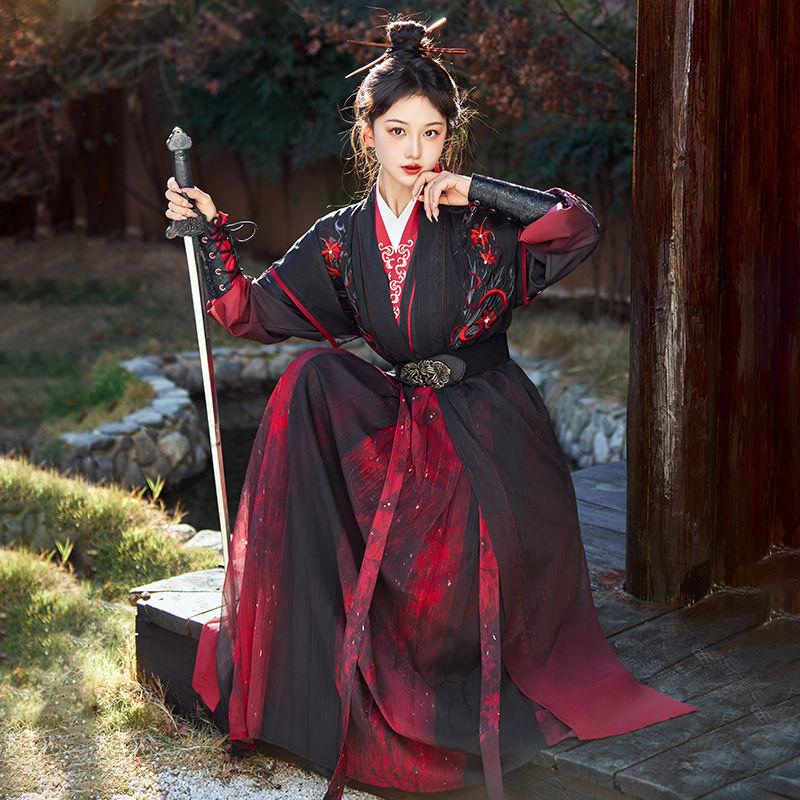 Китайский стиль династии Сун Ханьфу Бэй спал с талией набор для мужчин и женщин