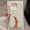 Стильный и модный чехол-телефон в полоску на высоком каблуке для iPhone 17 16 Pro Max 15 14Plus 13 12 11 17 Air X XR Ударопрочный чехол