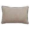 Washed Linen Cushion Cover - Lined with Washed Cotton - Black Braid Finish "Prélude" Vent Du Sud - Prélude Hemp - Cushion Cover 30