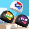 Men Silicone Waterproof Swimming Caps Ear Protection Solid Color Printed Swim Caps for Women and Child Pool Accesories