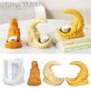Santa Clause Moon Shaped Silicone Molds For Epoxy Resin Making Candle Tealight Holder Gypsum Ornament Christmas Gift