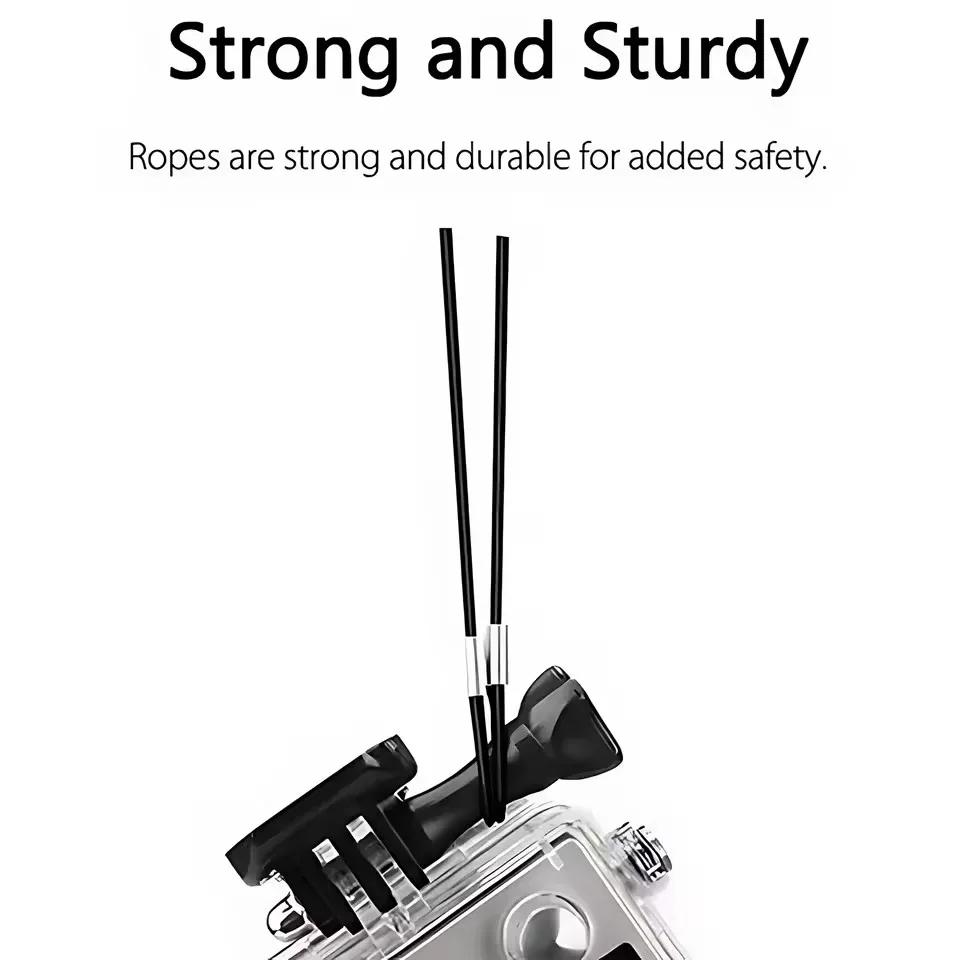 Stainless Steel Tether Lanyard Safety Strap Stainless Steel Cable with Screw Short Rope Wrist Hand Universal for GoPro Insta360