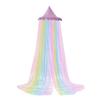 Rainbow Bed Canopy for Girls Dreamy Kids Princess Dome Bed Tent Breathable