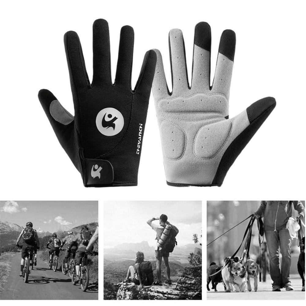 Силиконовые противоскользящие велосипедные перчатки с полными пальцами, гигроскопичные и влагоотводящие перчатки для шоссейного велосипеда