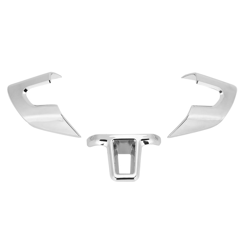 3pcs Car Chrome Steering Wheel Trim Sticker Cover Decoration Fit for GOLF 6 MK6