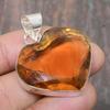 Цитрин драгоценный камень ручной работы твердый кулон из стерлингового серебра 925 пробы для женщин