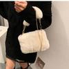 Handbag Compact Chain Crossbody Bag Fashion Square Faux Fur Shoulder Bag Premium Durable Quality Useful Practical