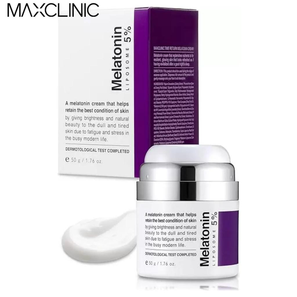 MAXCLINIC Time Return Мелатонин Липосомальный 5% Крем 50г - Антивозрастной и Осветляющий