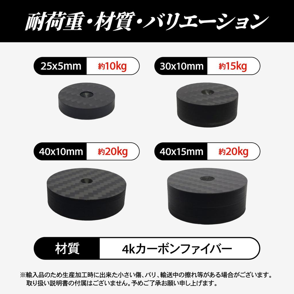 Изолятор Nanomaru 25x5 мм держатель шипа 4K углеродное волокно аудио динамик шип основание подставка для динамика амортизация черный набор из 8 антивибрационный