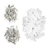 Spade Crimp Terminals Female Male 50Pcs/Each with 100Pcs Insulating Sleeves 2.8mm Silver