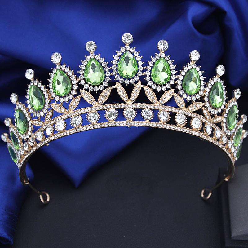 Винтажная корона-капля для королевы, свадебная, для выпускного бала, украшение для волос, тиары для невесты, косплей, аксессуары для головы