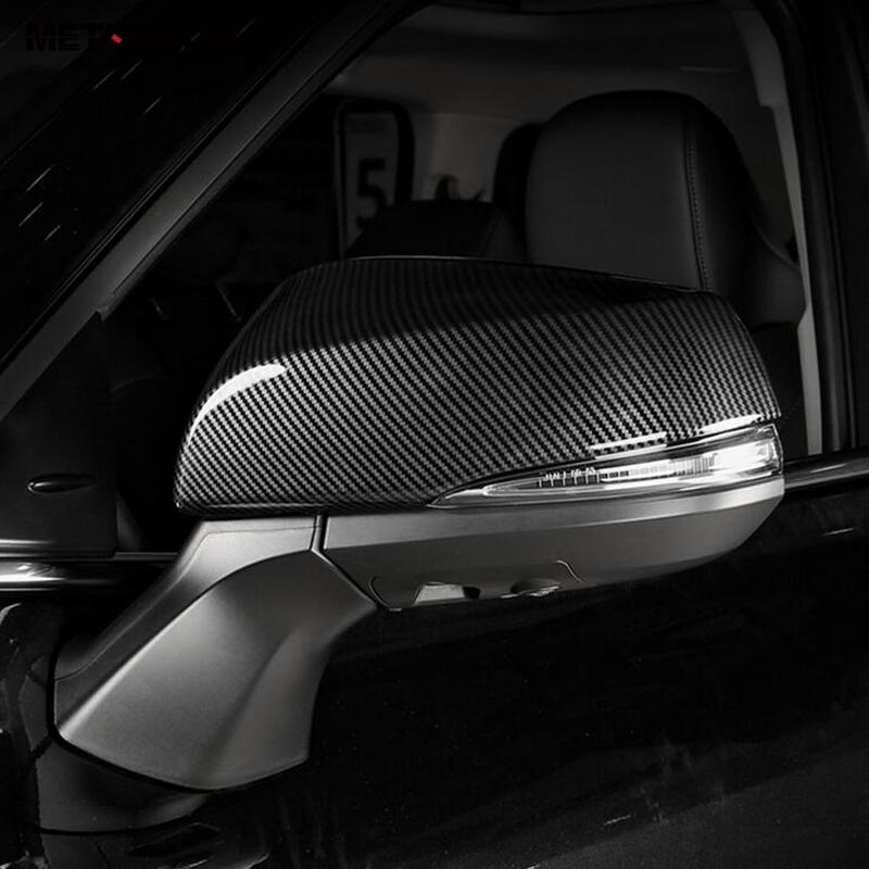 For Toyota Highlander Kluger XU70 -2024 2025 Carbon Fiber Rearview Side Mirror Mirror Cover Trim Protector Car Accessories