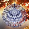 Metal Wind Spinner with 360 Rotating Hook No Power Needed Owl Design Outdoor Garden Decor for Yard Patio Balcony