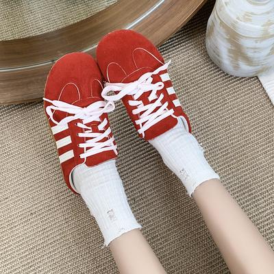 Женские летние полушлепанцы без пятки с закрытым носком, новинка 2025 года, суперхит, морально-волевые тренировочные туфли, ленивые повседневные сандалии на одном ремешке