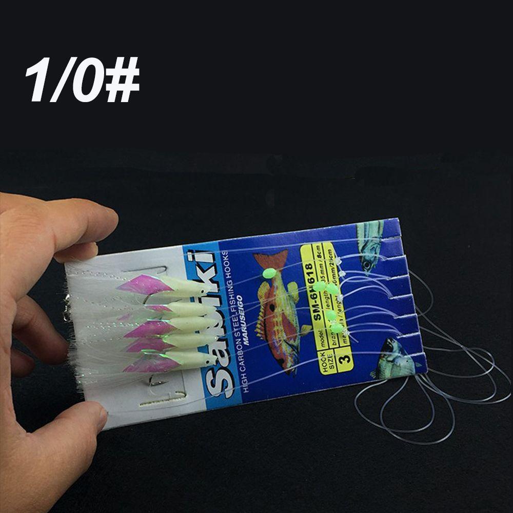 Steel  Soft Silicone head  Fishing Tackle String hook long tail  Tied up Glow fish lure Soft bait