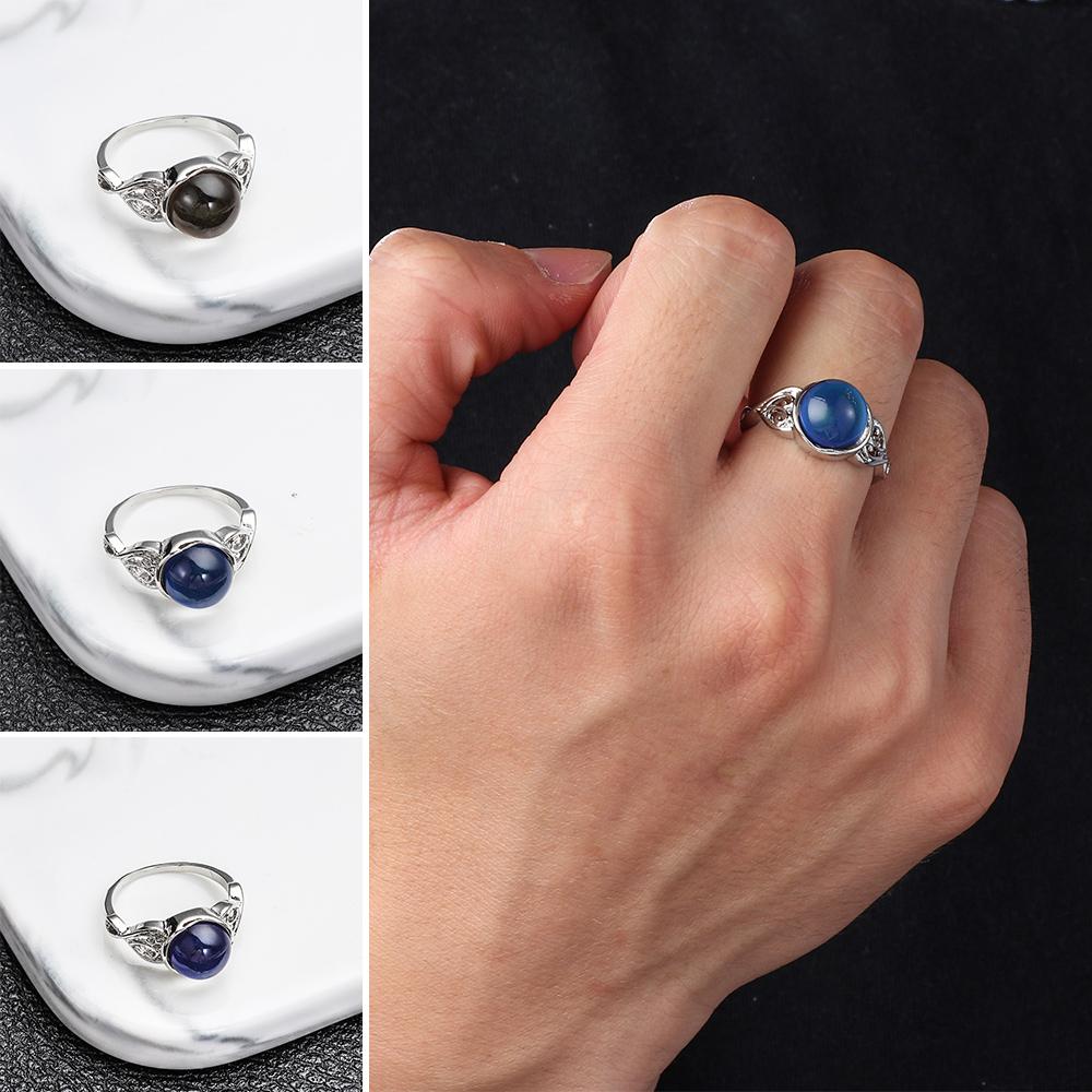 Size 5-10 New Fashion Gift For Women Girl Temperature Control Luminous Color Change Rings Mood Ring