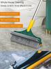 Bathroom Floor Scrub Brush 2 In 1 Cleaning Brush Long Handle Removable Wiper Magic Broom Brush Squeegee Tile Kitchen Cleaning Tools
