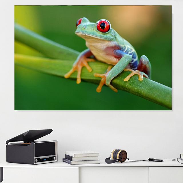 Картина на холсте с животными, древесная лягушка, смеющиеся постеры и принты, пейзаж, настенные художественные фотографии для гостиной, домашний декор, без рамки