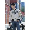 Vanson Men's MA-1 Mesh Jacket, Ivory/Black