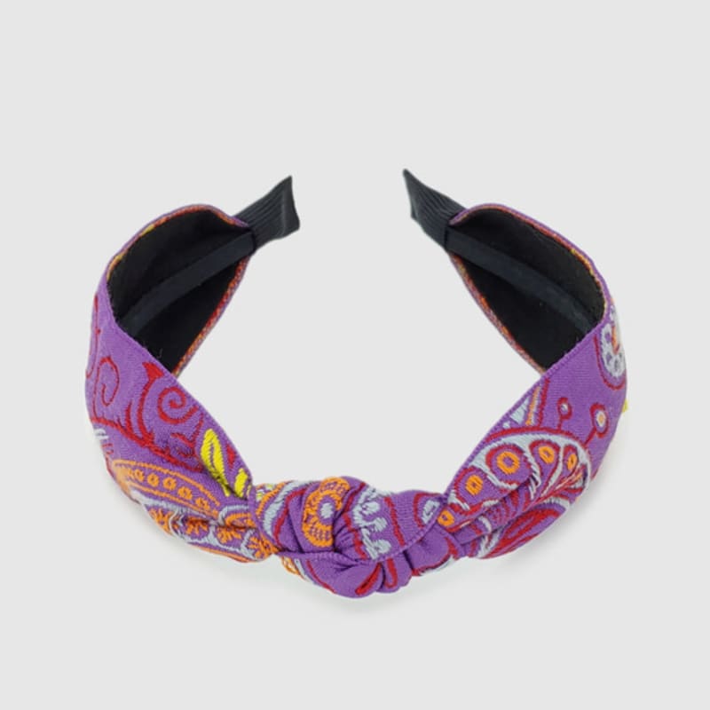 LALA Импортная этническая повязка для волос - L/ФИОЛЕТОВЫЙ