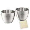 Sake Cup Stainless Double Hairline Sakura Made In Japan J-kitchens-SimpleBag Set, 18/8 Steel, Wall, Finish, Design, Pair, 58ml,