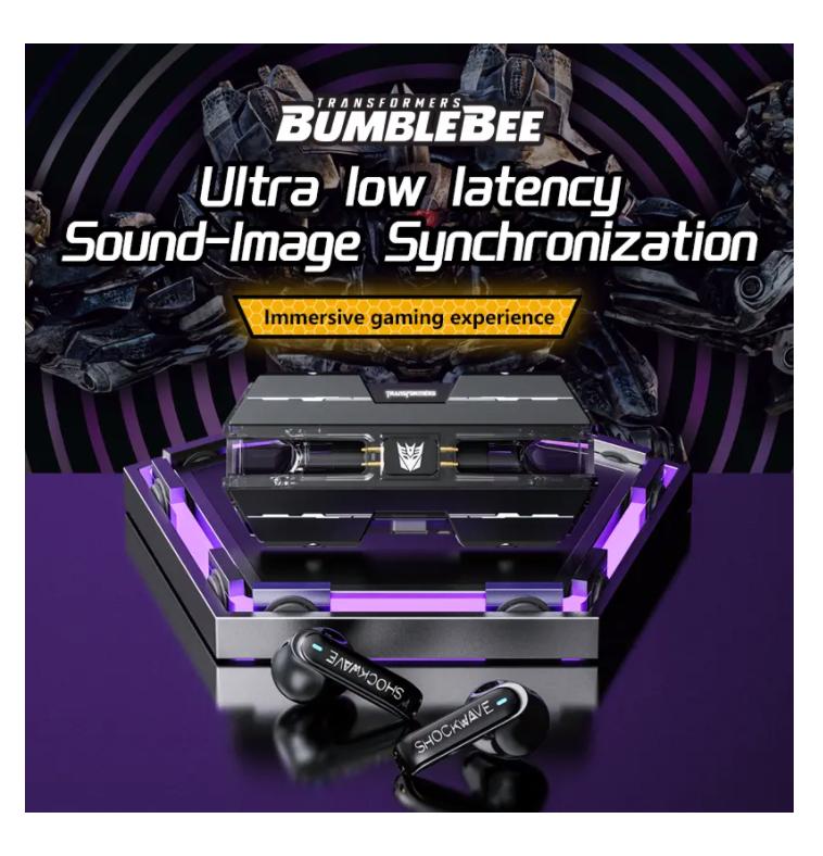 Доставка из США Наушники для гейминга Transformers TF-T01 Bluetooth 5.4 ENC Шумоподавление Наушники HD Звонок Музыка Вкладыши Шмель