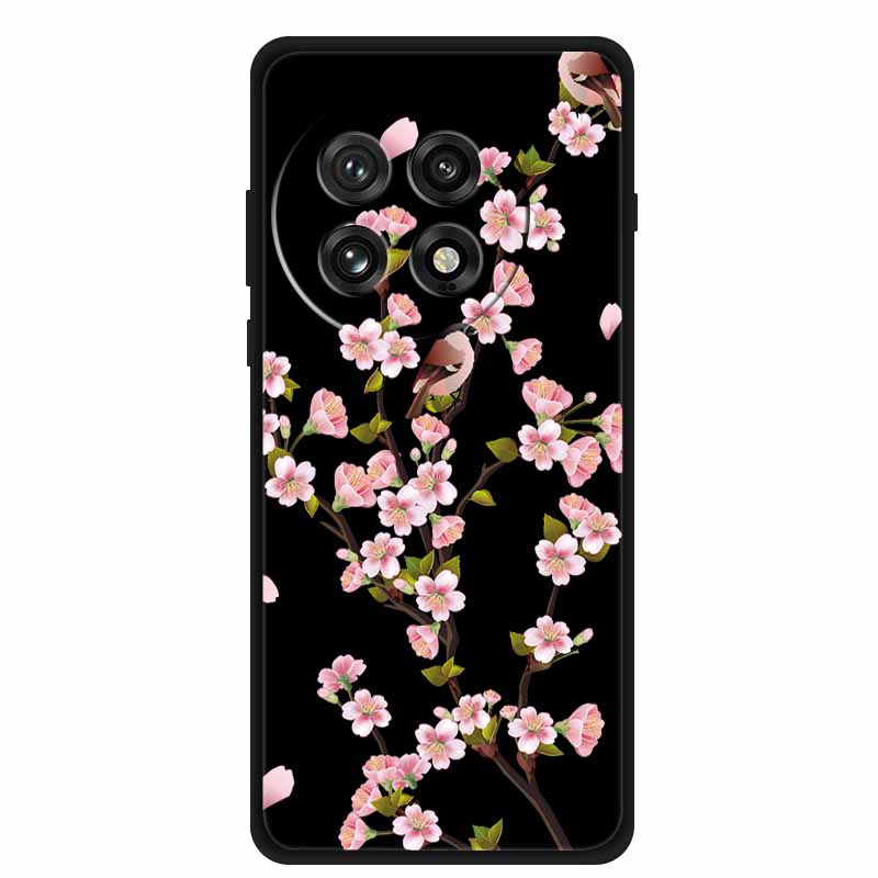Черный силиконовый чехол для OnePlus 13 5G Чехол Мультяшный кот Мягкая задняя крышка для OnePlus Ace5 5G Ace 5 Pro 13R Чехол для телефона Оболочка Coque