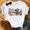 Princess Stitch Mouse Print Trendy Casual Unisexs Dessert Design Graphic Tshirt Round Street Style Tshirt